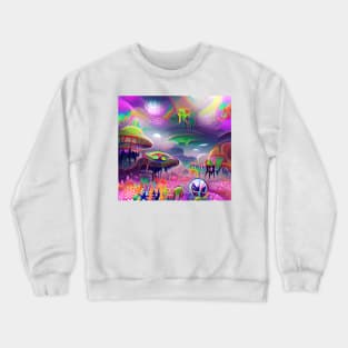 Psychedelic Alien Landscape Crewneck Sweatshirt